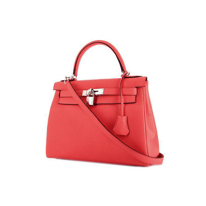 Hermes Kelly 28 cm handbag in pink togo leather - 00pp