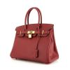 Hermes Birkin 30 cm handbag in red Jonathan leather - 00pp thumbnail