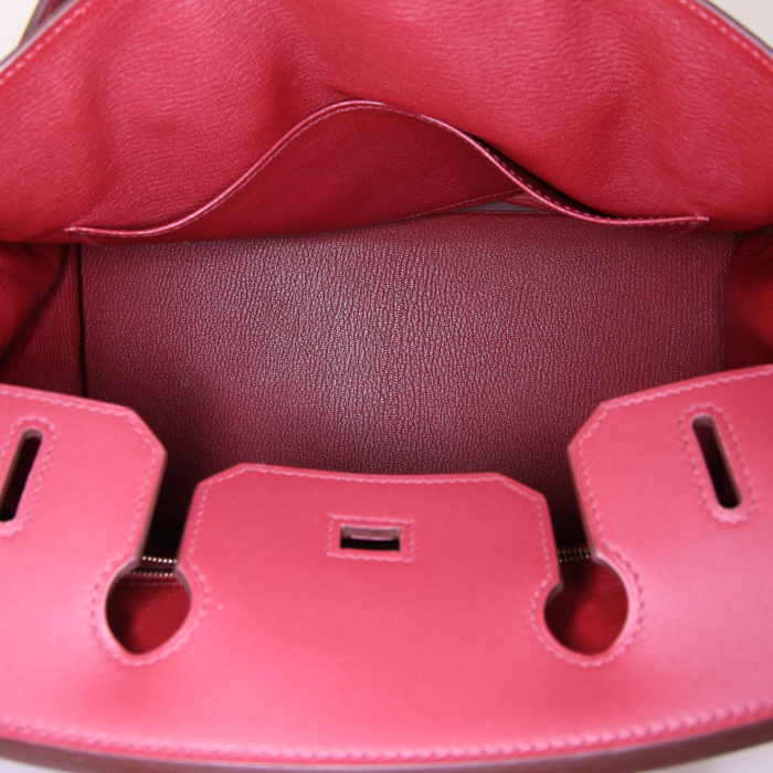 Sac à main Hermes Birkin 30 cm en cuir Jonathan rouge - Detail D2