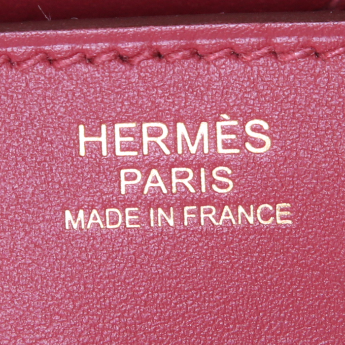 Sac à main Hermes Birkin 30 cm en cuir Jonathan rouge - Detail D3