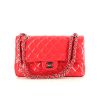 Chanel Timeless handbag in pink patent quilted leather - 360 thumbnail
