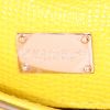 Dolce & Gabbana Sicily small model shoulder bag in yellow grained leather - Detail D4 thumbnail
