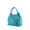 Prada handbag in turquoise grained leather - 00pp thumbnail
