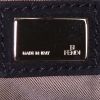 Fendi Mini Baguette handbag in beige and black bicolor canvas and black leather - Detail D3 thumbnail
