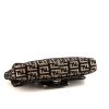 Bolso de mano Fendi Mini Baguette en lona bicolor beige y negra y cuero negro - Detail D4 thumbnail