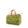 Bolso de mano Louis Vuitton Speedy Editions Limitées en lona Monogram marrón y verde y cuero natural - 00pp thumbnail