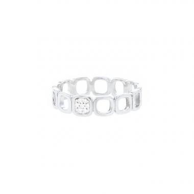 Sortija Dinh Van Impression Domino en oro blanco y diamantes