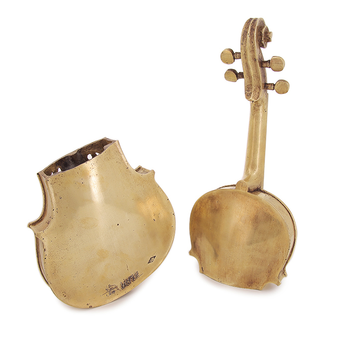 Arman, "Sliced violin", gilded bronze sculpture, signed and numbered, from 1972 - Detail D1