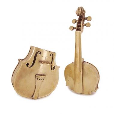 Arman, "Violon découpé", sculpture en bronze doré, signée et numérotée, de 1972