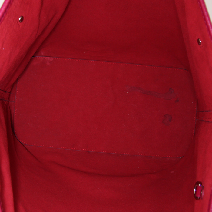 Louis Vuitton Neverfull large model shopping bag in raspberry pink epi leather - Detail D2