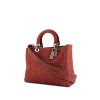 Dior Lady Dior Edition Limitée large model shoulder bag in red leather - 00pp thumbnail