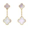Van Cleef & Arpels Magic Alhambra pendants earrings in yellow gold and mother of pearl - 00pp thumbnail