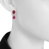 Orecchini pendenti Pomellato Rouge Passion in oro rosa 9k e rubino sintetico - Detail D1 thumbnail