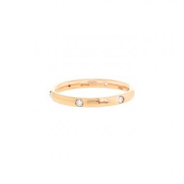 Pomellato Lucciole ring in pink gold and diamonds
