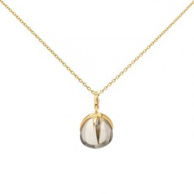 Collier Pomellato Veleno en or jaune et quartz fumé