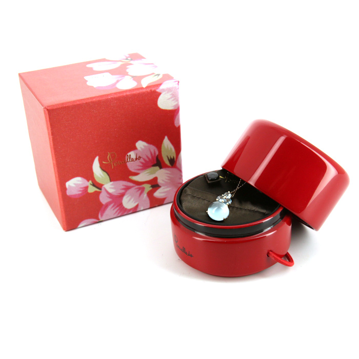 Collier Pomellato Luna en or rose et topazes bleues - Detail D2