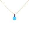 Pomellato Capri necklace in pink gold,  turquoise and ruby - 00pp thumbnail