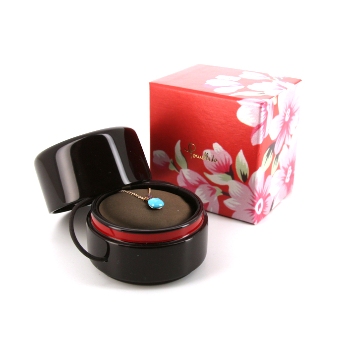 Collier Pomellato Capri en or rose,  turquoise et rubis - Detail D2