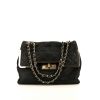 Chanel handbag in gliterring black quilted leather - 360 thumbnail