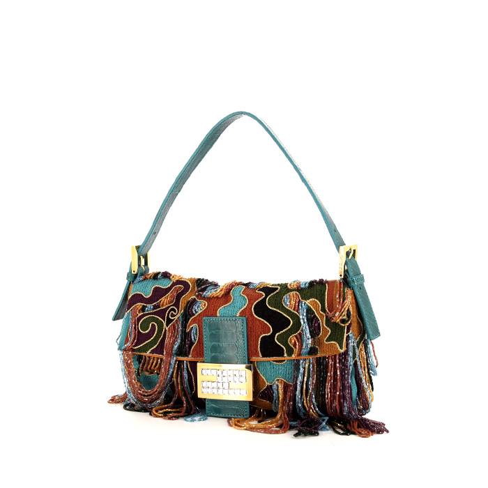 Fendi - Authenticated Baguette Handbag - Cloth Multicolour for Women, Very Good Condition