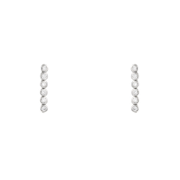 Pendientes Chaumet en oro blanco y diamantes - Detail D1