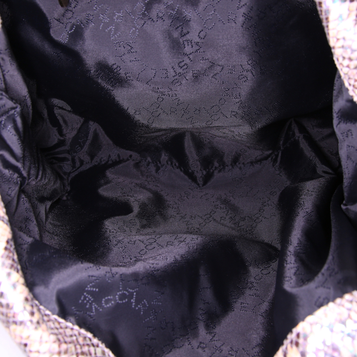 Bolso de mano Stella McCartney Falabella en lona marrón - Detail D3