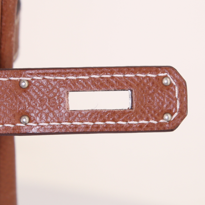 Borsa Hermes Birkin 35 cm in pelle Epsom gold - Detail D4
