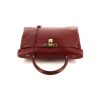 Hermes Kelly 35 cm handbag in burgundy box leather - 360 Front thumbnail