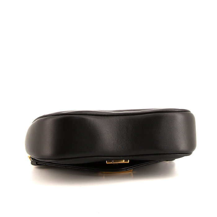 Louis Vuitton New Wave small model shoulder bag in black quilted leather - Detail D5