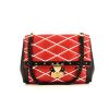 Louis Vuitton Malletage bag worn on the shoulder or carried in the hand in red, white and black tricolor quilted leather - 360 thumbnail