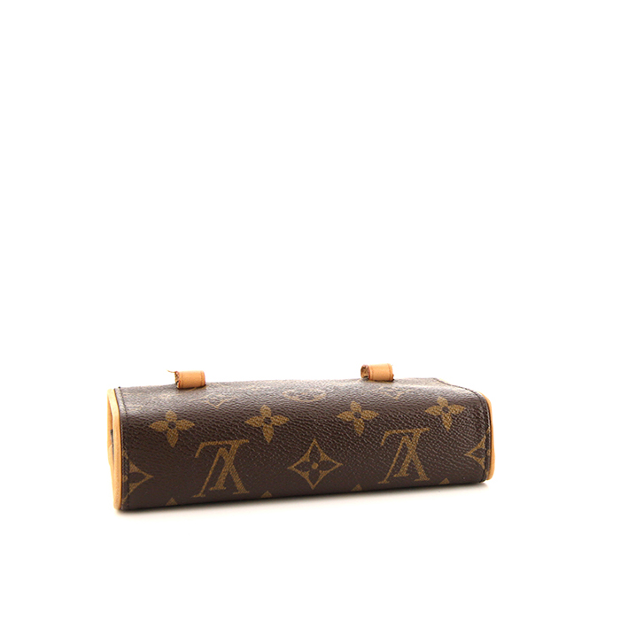 Louis Vuitton Florentine clutch-belt in monogram canvas and natural leather - Detail D4