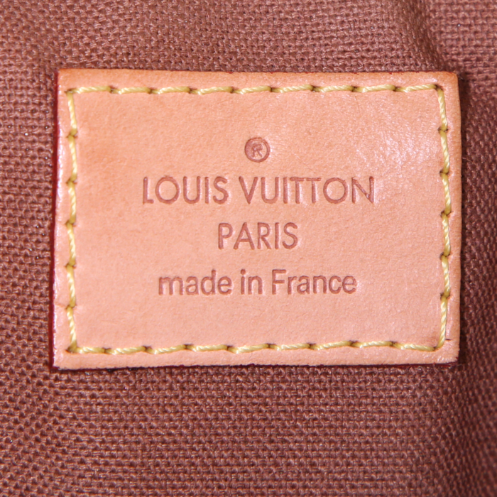 Bolso de mano Louis Vuitton Tivoli en lona Monogram marrón y cuero natural - Detail D3
