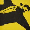 "The Art of Banksy - A visual protest", vintage original poster of the exhibition at the MUDEC museum, Milan, mounted on linen, of 2018 - Detail D4 thumbnail