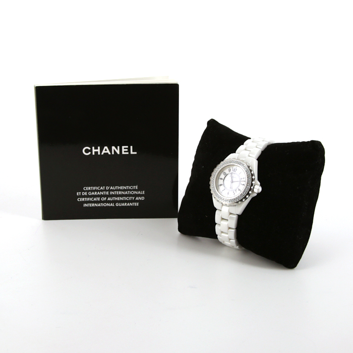 Reloj Chanel J12 Joaillerie de cerámica blanche Circa  2000 - Detail D2