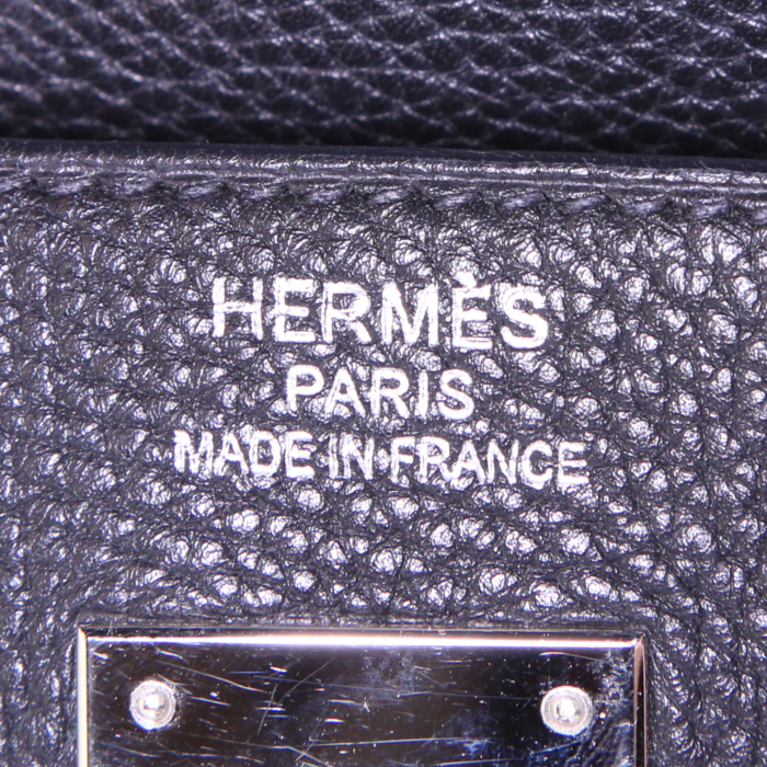 Sac à main Hermes Kelly 40 cm en cuir togo noir - Detail D4