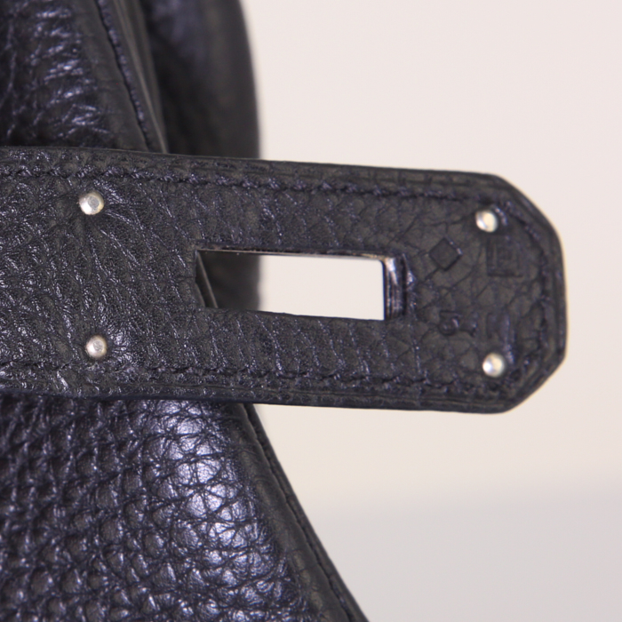 Sac à main Hermes Kelly 40 cm en cuir togo noir - Detail D5