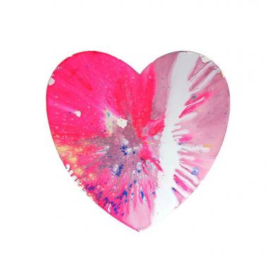 Damien Hirst, "Heart Spin", acrylic on paper, stamp of the artist and the Pinchuk Art Center, 2009