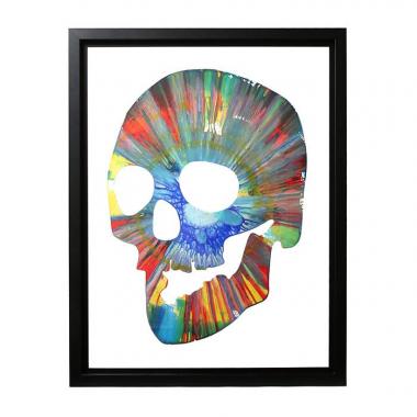 Damien Hirst, "Skull Spin", acrylique sur papier, tampon de l'artiste et du musée Pinchuk Art Center, encadré, de 2009