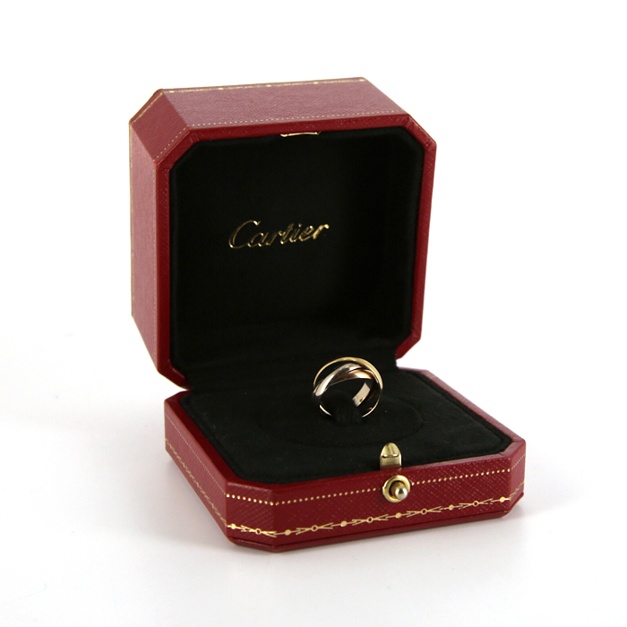 Bague Cartier Trinity petit modèle en 3 ors, taille 45 - Detail D2