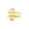 Articulated Bulgari triple ring in yellow gold and diamonds - 00pp thumbnail