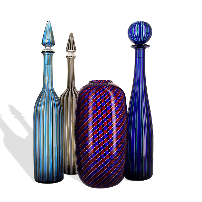 Gio Ponti & Paolo Venini, bouteille "Morandiane", en verre de Murano, manufacture de Venini, signée et datée, de 2008 - Detail D4