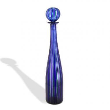 Gio Ponti & Paolo Venini, bouteille "Morandiane", en verre de Murano, manufacture de Venini, signée et datée, de 2008