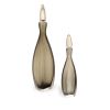 Venini, two flasks, from the "Incisi" series,  in bronze tinted Murano glass, signed and dated, 1988 and 1992 - 00pp thumbnail