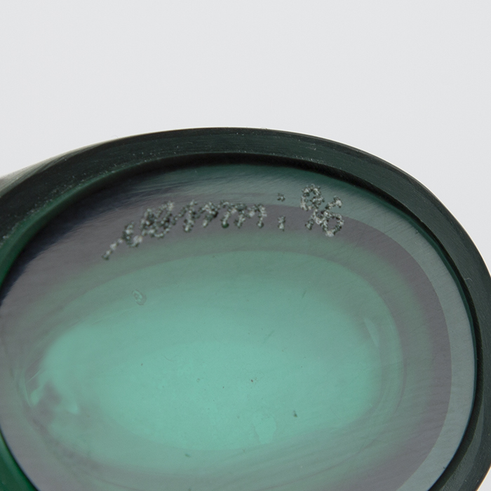 Venini, ensemble de quatre bouteilles, en verre de Murano, série Velati, signées et datées, des années 1990 - Detail D4