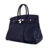 Hermes Birkin 35 cm handbag in Bleu Saphir leather taurillon clémence - 00pp thumbnail