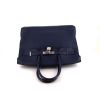 Hermes Birkin 35 cm handbag in Bleu Saphir leather taurillon clémence - 360 Front thumbnail