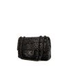 Bolso de mano Chanel Timeless en terciopelo negro y cuero negro - 00pp thumbnail