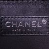 Chanel Timeless handbag in black velvet and black leather - Detail D4 thumbnail