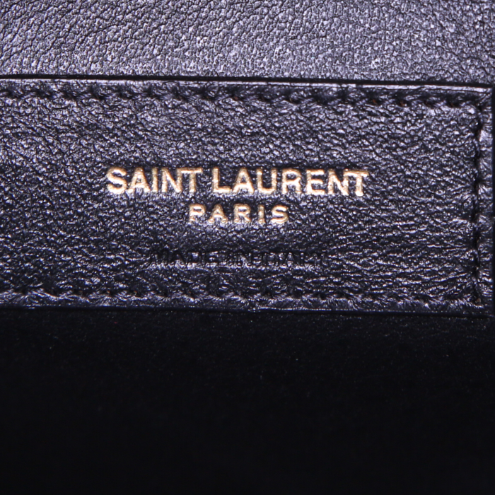 Sac cabas Saint Laurent Manhattan moyen modèle en cuir noir - Detail D3