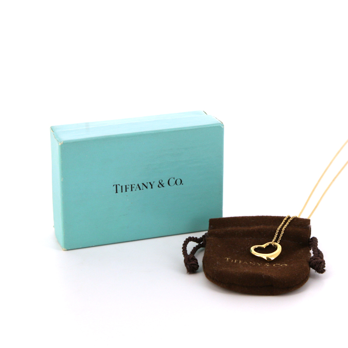 Collana Tiffany & Co Open Heart modello medio in oro giallo - Detail D2